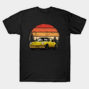 Retro Sunset 911 964 Oldschool Oldtimer Car T-Shirt